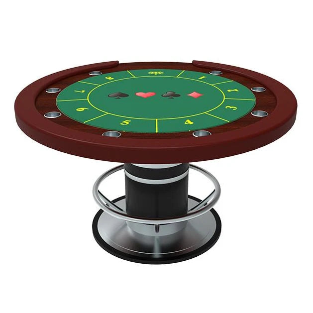 YH 55 Inch Luxury Round Poker Table Tavolo Rotondo Game Poker Table Round Table for Playing Card MegaBDM