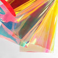 0.3- 0.4mm Rainbow Pvc Film Roll with Color Custom Waterproof Vinyl Roll Transparent Plastic Holographic clear Vinyl Roll