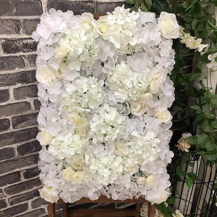 Wholesale New Design Rectangle-Shaped Artificial Flowers Silk Grid Plant Wedding Party Decorations Home Wall Decor