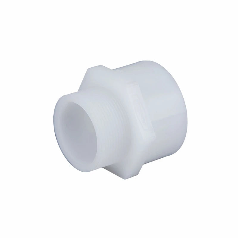 China Hot Sales PVDF Pipe Fittings 1/2 to 2 Inch Plastic Straight Male Socket Pipe Coupling