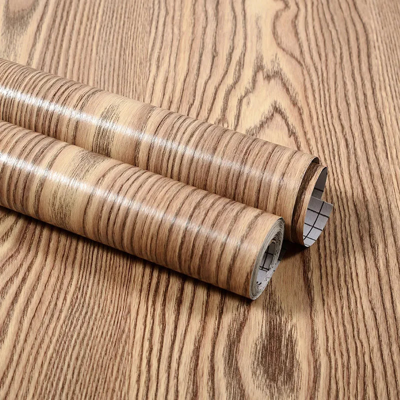 Thickened Wood Stickers Self-adhesive Wallpapers Waterproof and Moisture-proof Old Room Doors Papier Peint Wide 40/60/80/120 CM