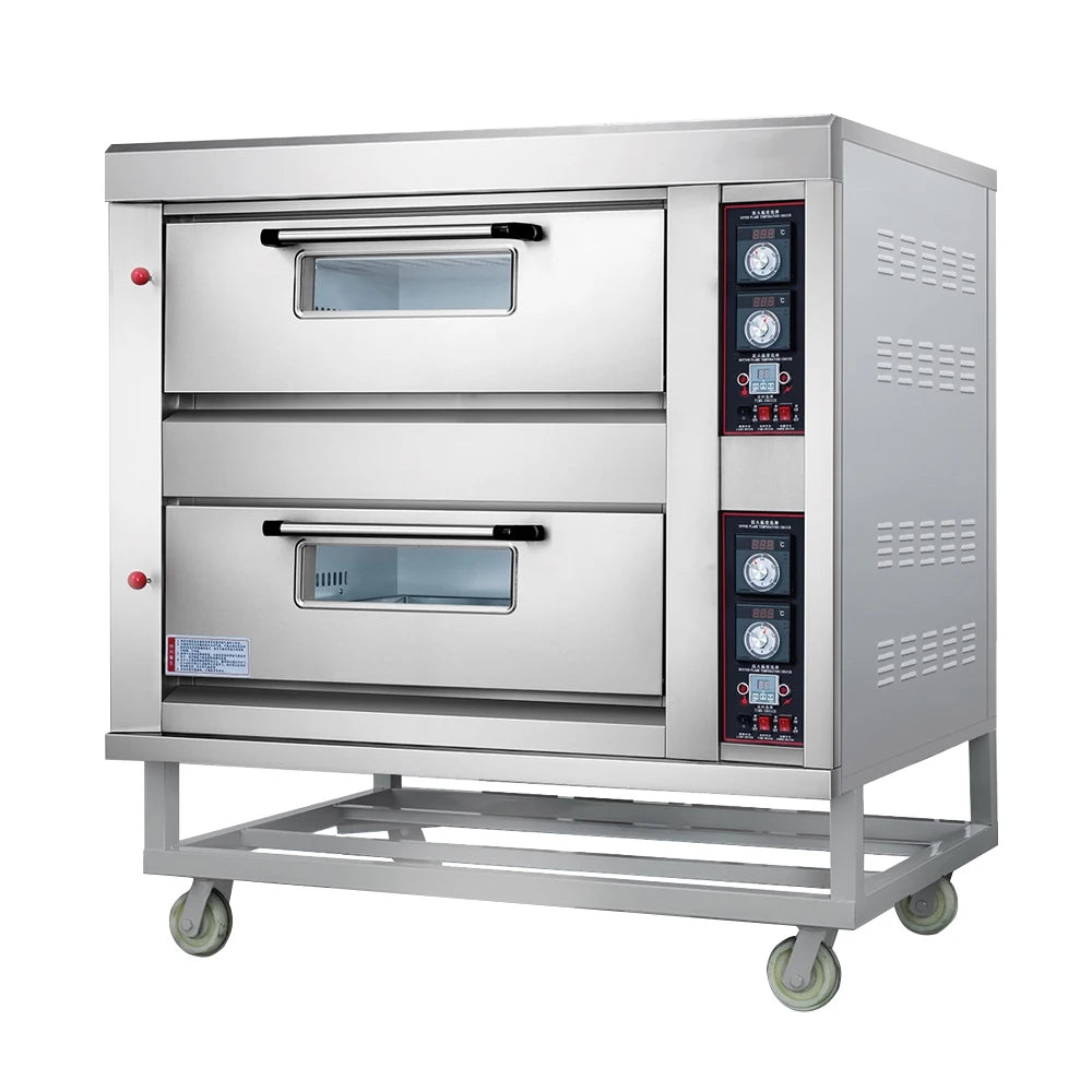 Factory Manufacturing Bakery Equipment 1 2 3 4 5 6 Deck Oven Electric Gas Bread Pizza Cake Machine Baking Oven