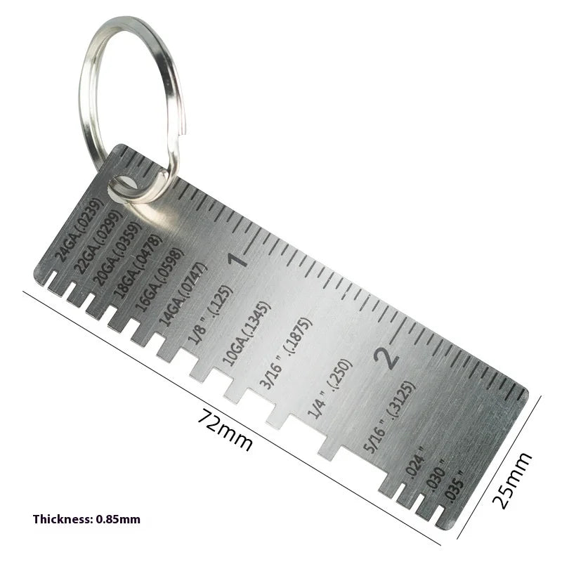 Yunbei Industrial Grade Stainless Steel Weld Inspection Ruler Thickness Gauge Weld Measuring Tool