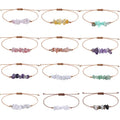 Fashion Irregular Gravel Adjustable Bracelets Handmade Braid Crushed Stone Bracelets Crystal Jewelry