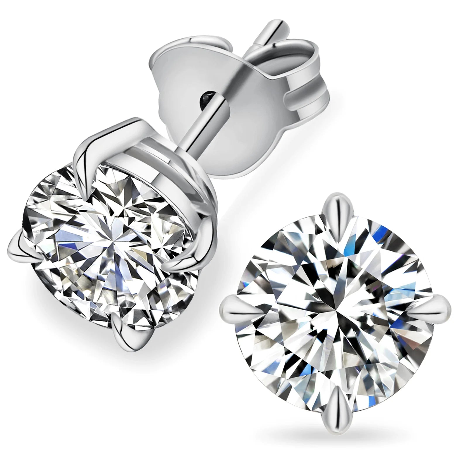 Luxurious IGI Certified Diamond Conflict-Free Ethical Jewelry 18K Real Gold Lab Grown Diamond Round Stud Earrings for Women
