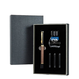 Exquisite Gift Pen Set Personalized Metal Luxury Fountain Pen Set with Ink for Souvenir Graduate Christmas Guest Gifts