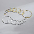 Elegant Trendy Hollow Out 925 Sterling Silver Large Hoop Earring 18K Gold Plated Hoops for Women