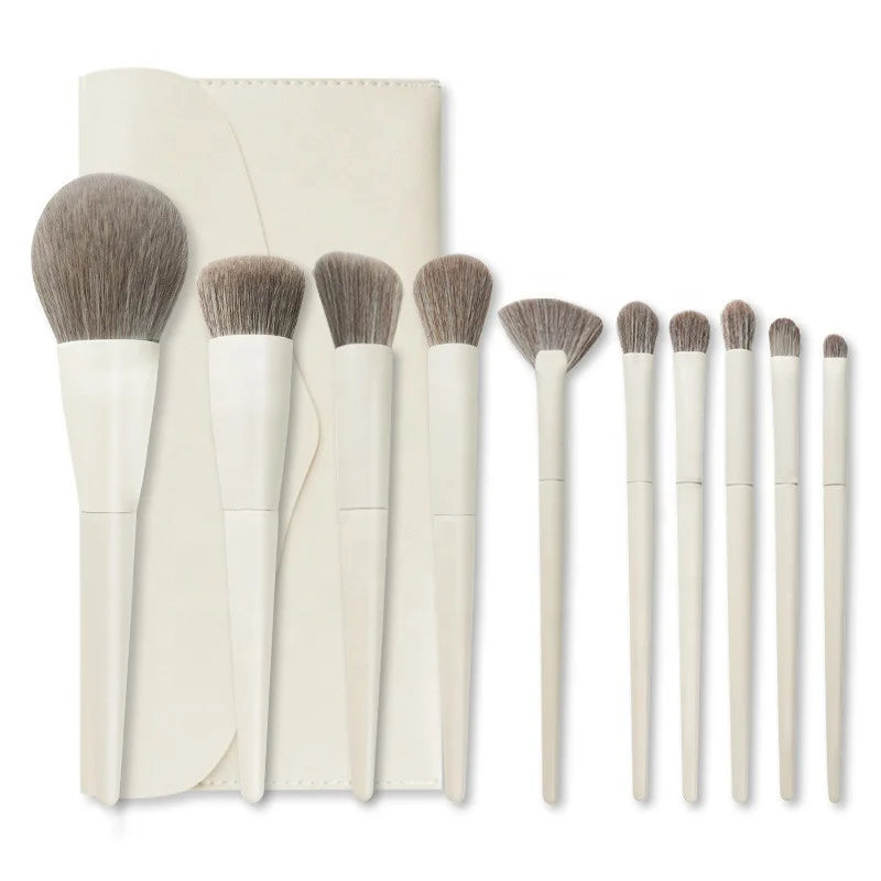 Premium Synthetic Bristles Makeup Kit Professional Foundation Blending Face Powder Brushes White Color Makeup Brush Set