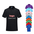 Custom Men's Breathable Summer Fashion T-Shirt New Style Ice Silk Knitted for Polo Shirt Button Print Business Short-Sleeved
