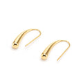 Unique Geometric Waterdrop Hook Earrings Women Fashion Gold Plated Stainless Steel Hypoallergenic Earrings