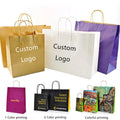 Custom Made Fast Food Take Away Clothes Packaging Kraft Paper Bag Recycled Biodegradable Retail Grocery Shopping Luxury Candle