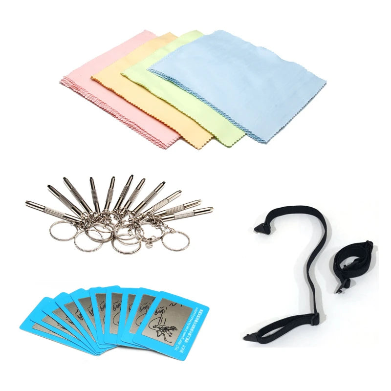 Lucky Glasses Accessories Polarized Card Glasses Mini Screwdriver Glasses Elastic Rope Color Advanced Sunglasses Cloth
