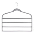 Flocking Trousers Rack Multifunctional Multi-layer Pants Scarf Rack Household Wardrobe Storage Artifact