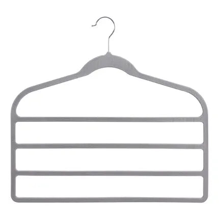 Flocking Trousers Rack Multifunctional Multi-layer Pants Scarf Rack Household Wardrobe Storage Artifact