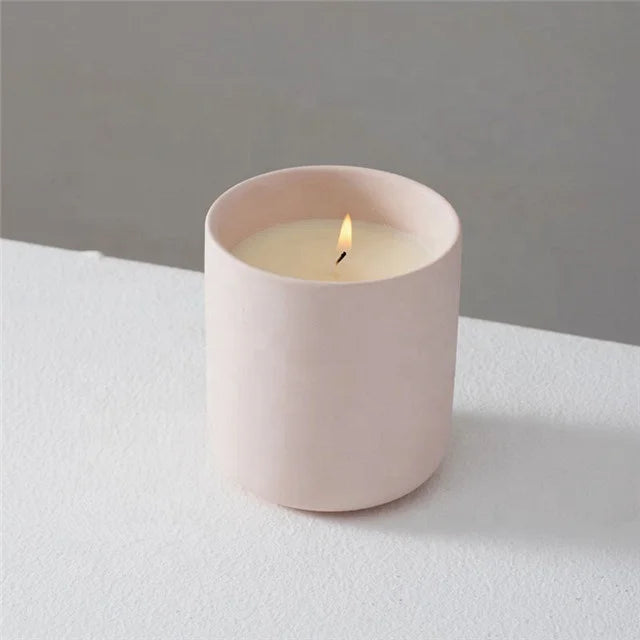 Free Sample Wide Mouth Soy Ceramic Candle Jarsdle Jars