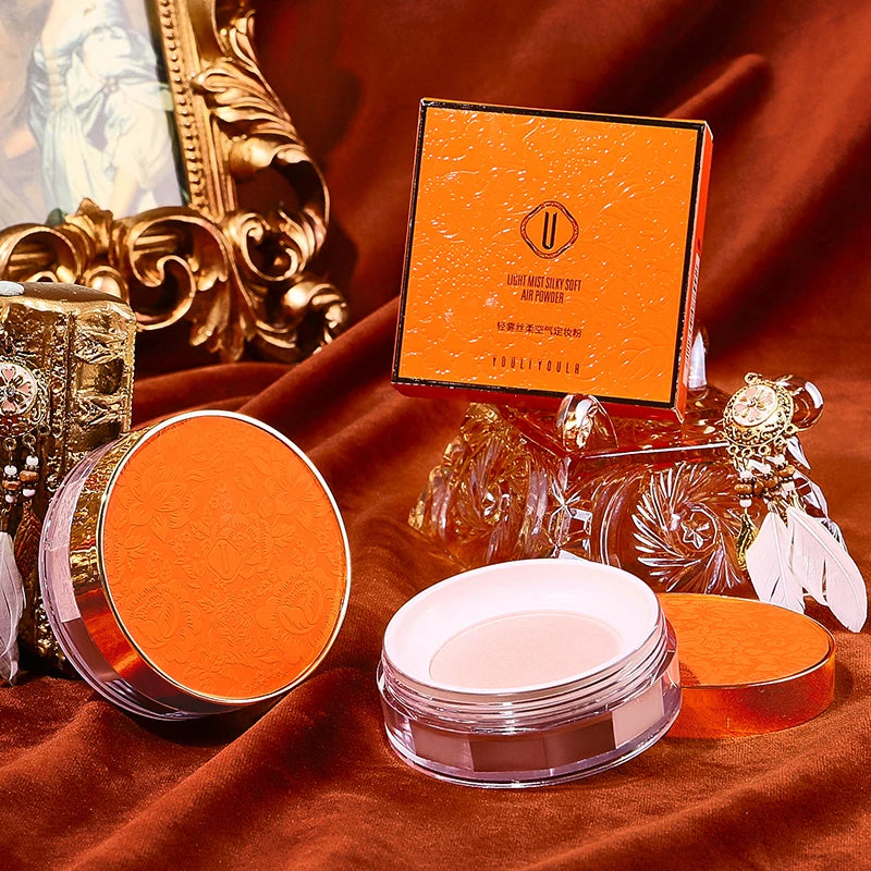 Long-lasting Lightweight Oil Control Mineral Concealer Powder Waterproof Sweat-Proof Honey Color with Air Cushion Makeup Setting