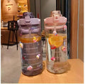 2L Summer Water Cup with Handle Large Capacity Plastic Juice Cup for Children's Drinkware for Camping