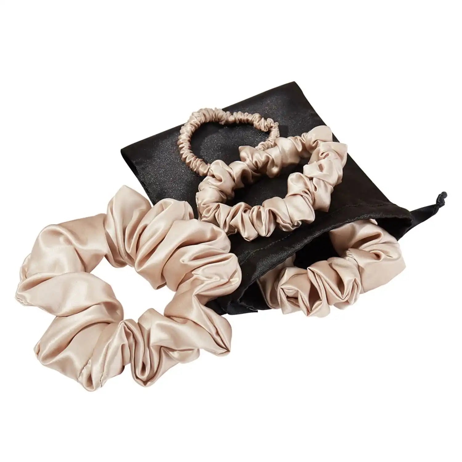 Wholesale Multi-Size Multi-Color Mulberry Silk Scrunchies Skin Friendly Hair Ties 30g Weight