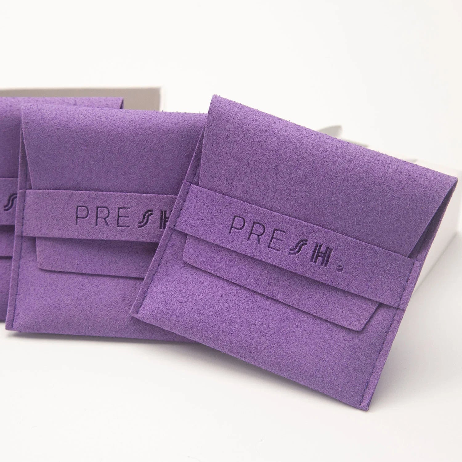 Custom Logo Microfiber Ring Envelope Pouch Jewelry Container for Earrings Necklace Other Delicate Pieces As a Gift Bag