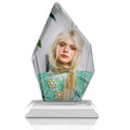 BSJ-10A 120*190*40mm Small Ice Sublimation Blank Glass Crystal Photo Frame for Business/Memory/Wedding/Decor Gifts