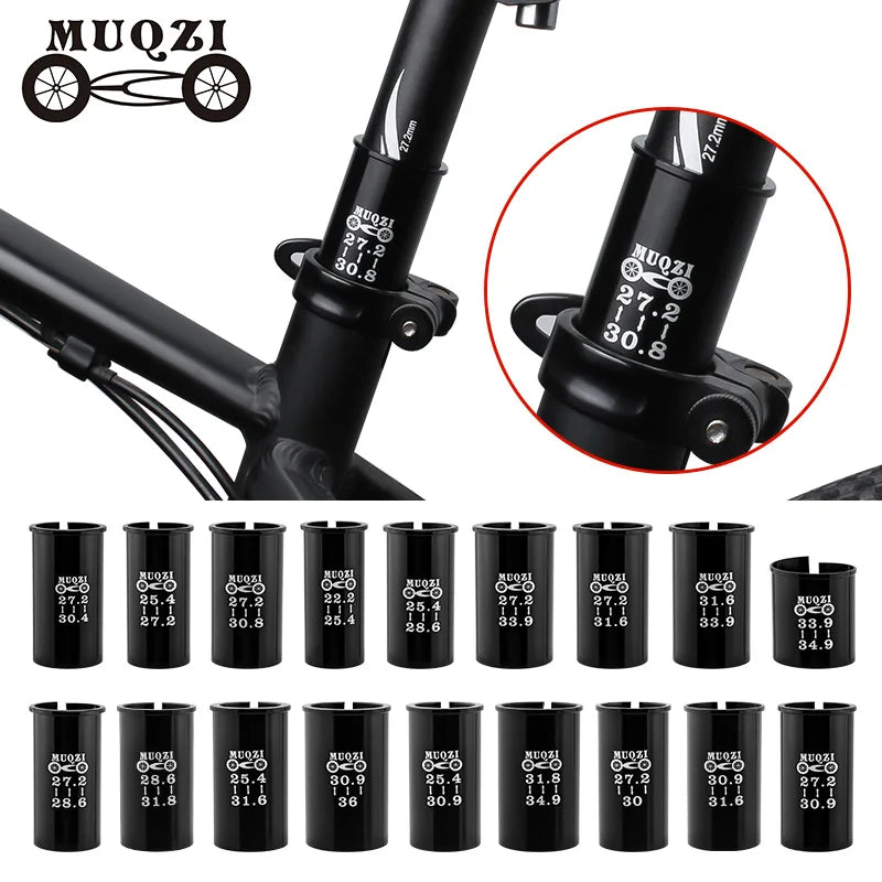 MUQZI Bike Seat Post Adapter Seat Tube Sleeve Conversion Shim 22.2 25.4 27.2 28.6 30.9 31.6 31.8 33.9