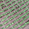 Manufacturers Wholesale Hip Hop Stainless Steel Luminous Ring Word Pattern Couple Ring