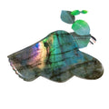DIY Natural Blue Light Labradorite Gua Sha Jade Stone Guasha Board Plate Scraping Labradorite Gua Sha Massage Tool