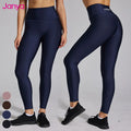 Janya Hot Selling Solid Tummy Control Sports Workout Athletic Pants High Waist Elastic Waist Breathable Sweat-Wicking Four-Way