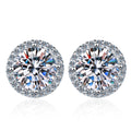 Dreamshow Moissanite Jewelry 925 Sterling Silver Moissanite Stud Earring Engagement Moissanite Diamond Earring