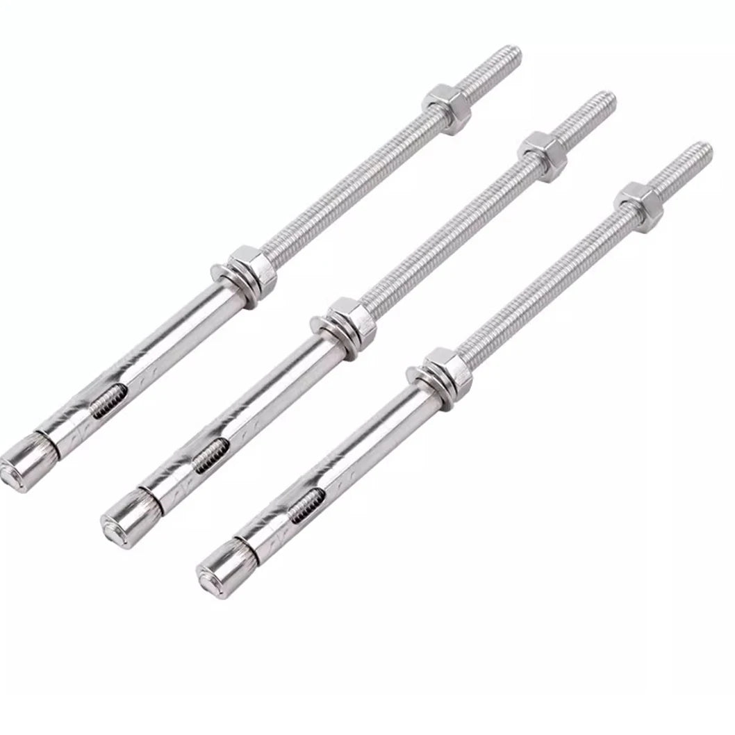 SS 304 316 M6 M8 M10 M12 Expansion Hex Washer Nut Bolt Concrete Anchor Stainless Steel Extra Long Wedge Anchor Concrete