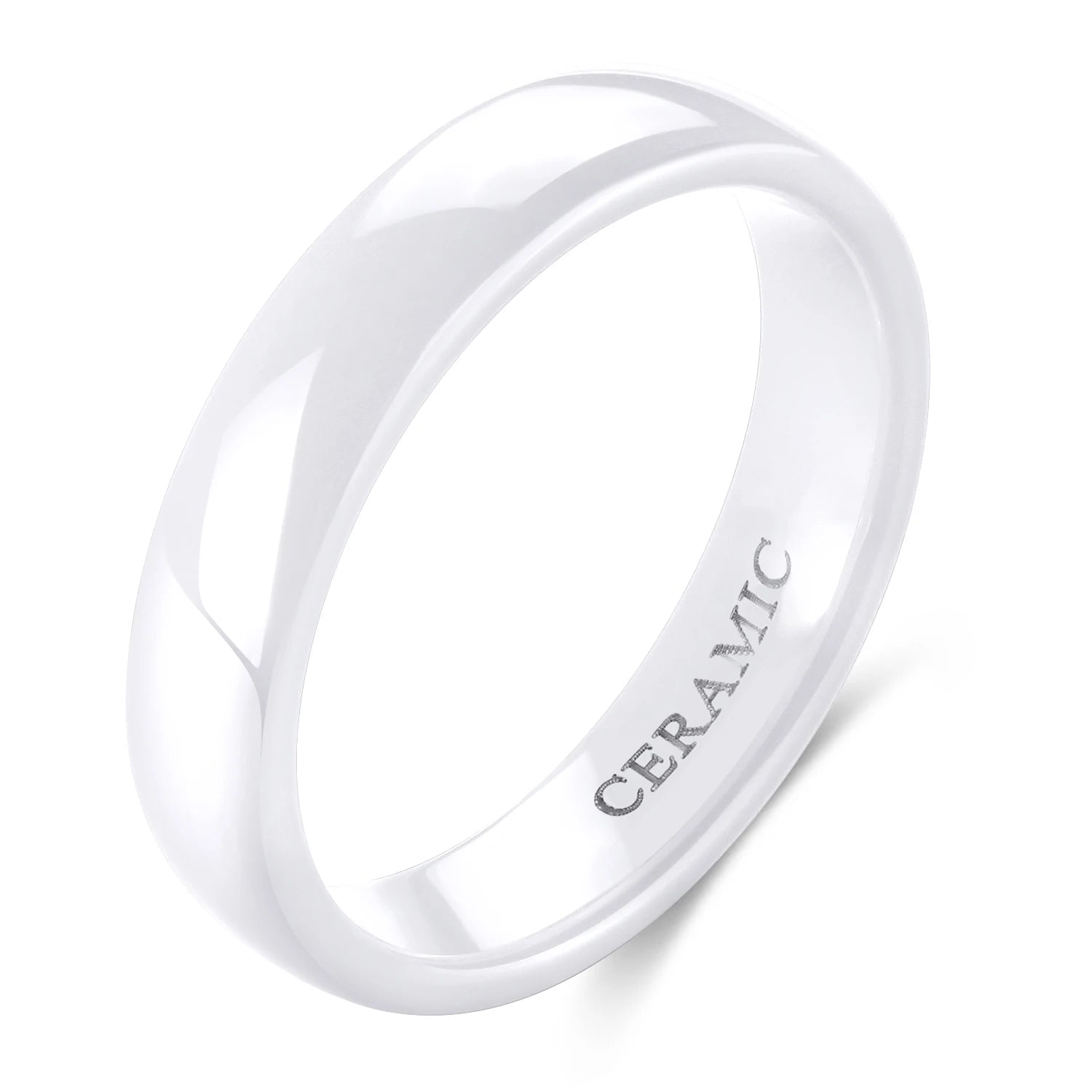 OAHLAN 2/4/6mm White Ceramic Ring Wedding Engagement Band Men Women Rings Simple Anniversary Gift Fashion Jewelry Dropshipping