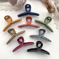 Fashion Korea Claw Hair Clips Simple Crossed Design Women Pure Color Acrylic Plastic Large Grip Hair Claw