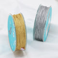 G 0.65&0.85mm Polyester Lanyard Jewelry Cord Jewelry Accessories Bracelet and Necklace Material 5 Colors Gold Silver