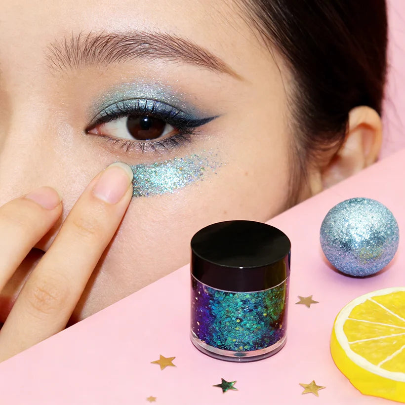 Wholesale Bulk Fine Special Shape Chameleon Chunky Glitter Eyeshadow Cosmetic Nail Art Craft Glitter Powder