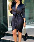 Global Lover Dresses Women Casual Long Sleeve Leopard Print Maxi Dress