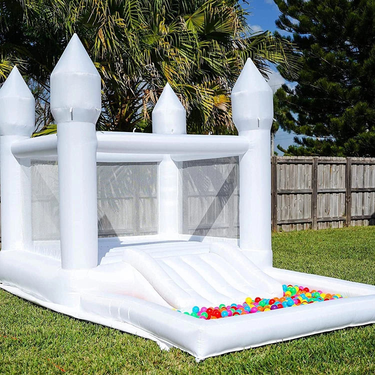 Joyful Customizable 10FT Youth Inflatable Bounce Trampoline Unisex PVC Outdoor Castle Trampoline With Pit Style for Kids