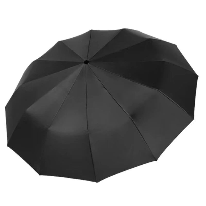 OEM Fully-Automatic 12-KRib 3-Folding Umbrella Windproof Portable Travel Sun Business Gifts Custom Logo Classic Traditional