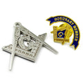Hot Sale Custom Gold Antique Plated Club Masonic Badge Freemason Regalia Enamel for Money Clip Metal Craft