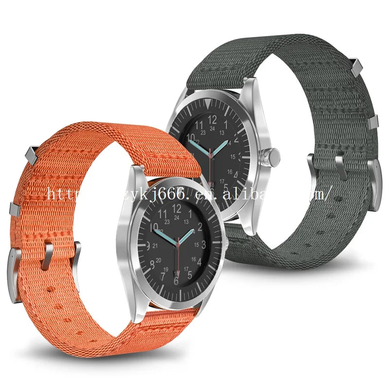 Strap Watch Band Nylon Fabric Wrist Bracelet Watchband for Smart Watch 24mm Watch Strap