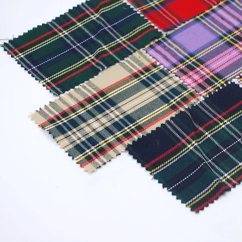 Best Price Wholesales Check Shirts 100% Polyester Yarn Dyed Check Pattern Fabric for School Uniform Skirts