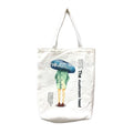 Custom Eco-Friendly Reusable Foldable Cotton Grocery Tote Bag Woman's Handbag with Cartoon Print New Logo Design
