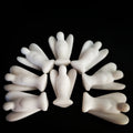 Huiying Hand Carved 1.5 Inch Stone White Jade Angel Statues Crafts
