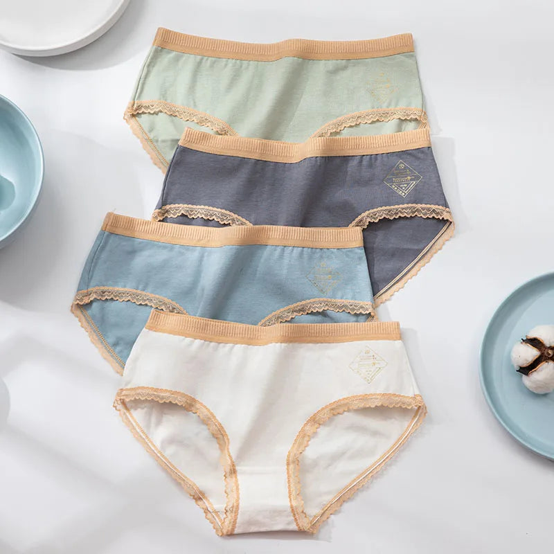 New Style Women's Briefs Underwear Nylon/spandex Lace-trimmed Knitted Underwear Soft Fashion Quick-drying Breathable Underwear