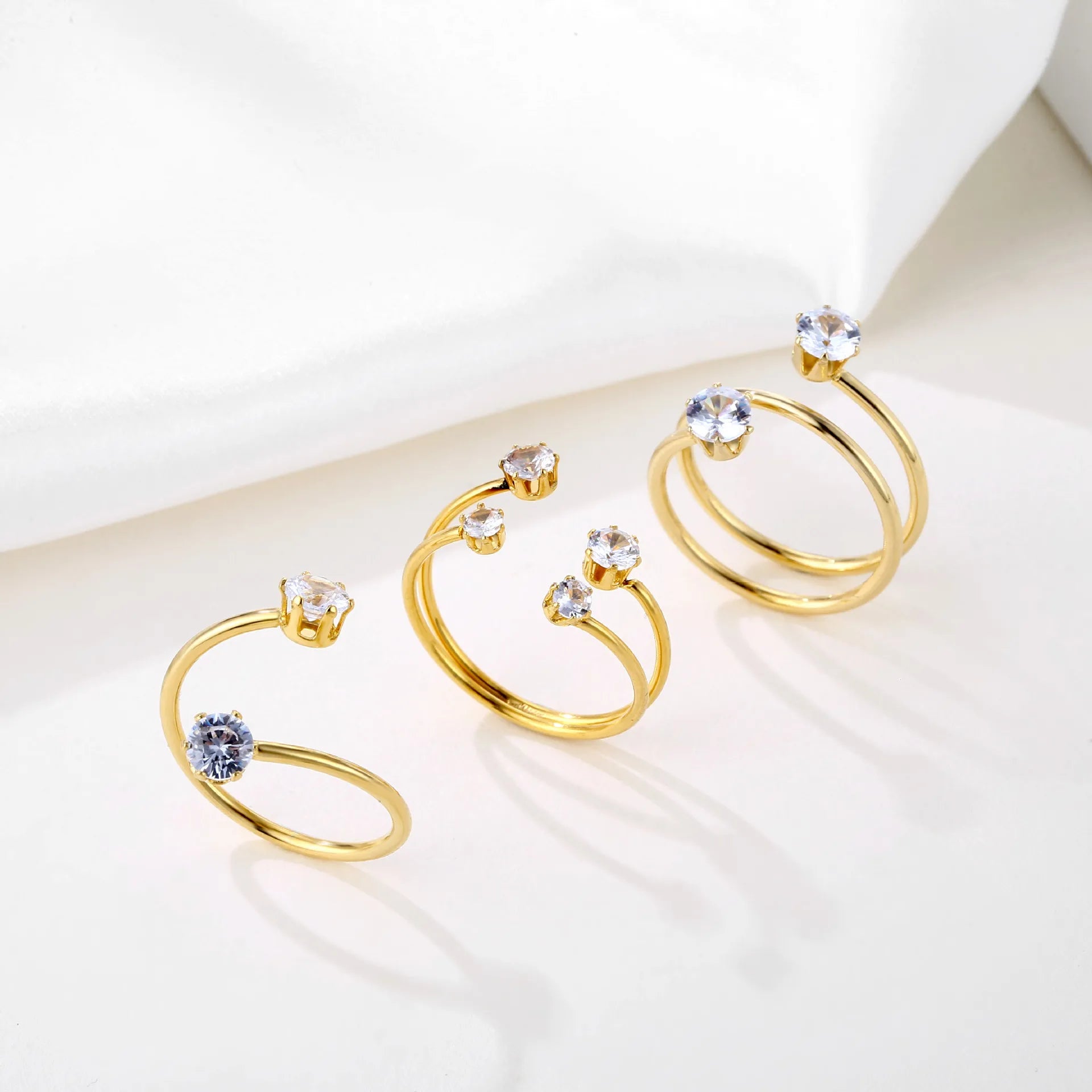 Wholesale New Fashion Jewelry Rings European American Personality Diamond Ring Simple Stainless Steel Ring for Women
