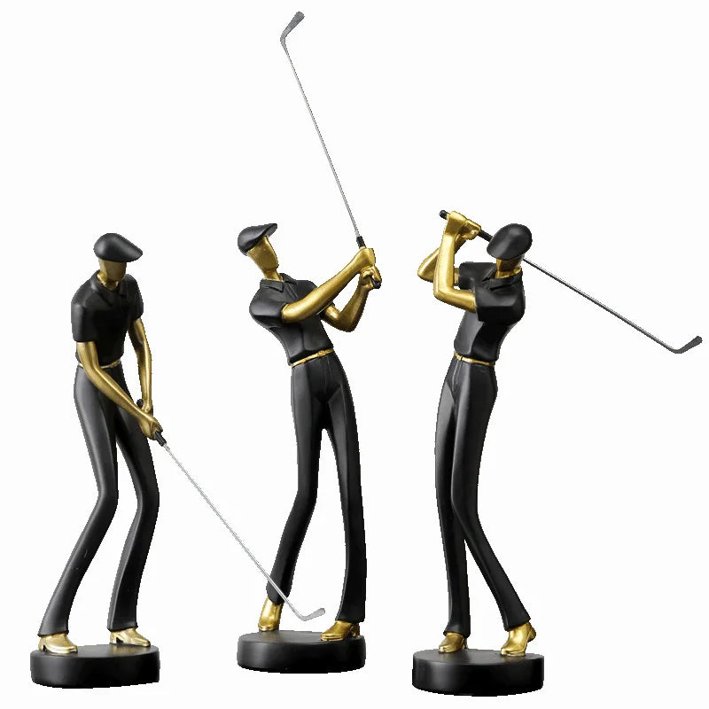 Nordic Golf Figure Ornaments Office Tabletop Study Living Room Home Decoration Golf Figure Resin Sculpture