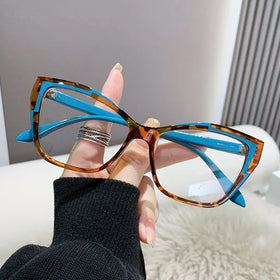 Fashion Retro Photochromic Glasses Cat Eye Frame Blue Light Blocking Glasses Cat Eye Anti Blue Light Photocromic Glasses