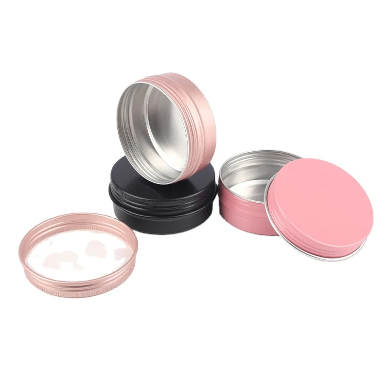 Aluminium Jar Tin Can Custom Empty Round Storage Balm Oils Tea Packaging Metal Eco-friendly Aluminum Customized Lotion Cans