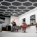 2430mm*4840mm Hexagonal Led Light for Barber Shop Hex Ceiling Garage Led Work Light for Car Wash Station Shop