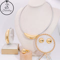 Fashion Jewelries Set 18k Gold African Dubai Gold Plated Bridal Jewelry Set Women's Accessories Necklace Set