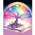 Rainbow Tree DIY Painting Book for Adults Handpainted Landscape Canvas 40x50cm Printed Home Decors Kits